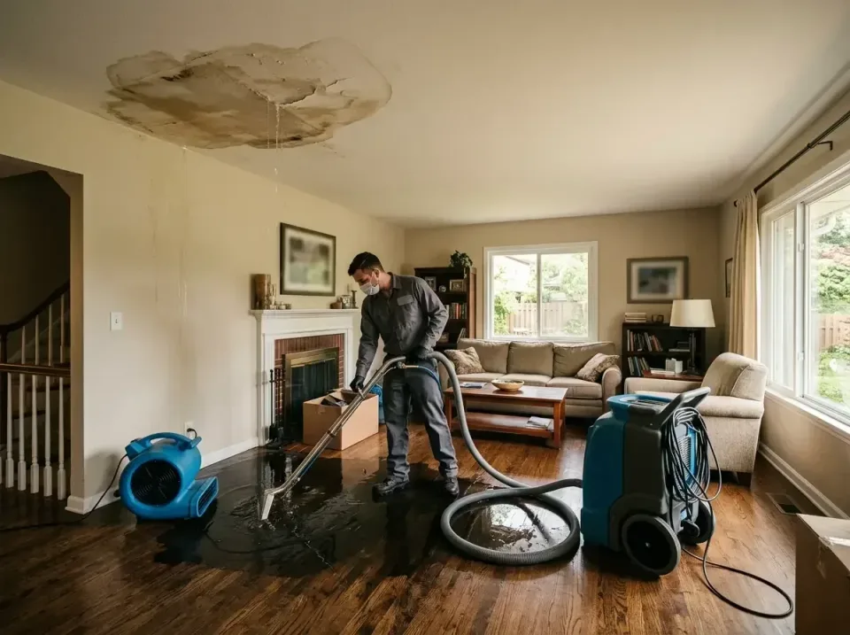 attic-pipe-burst-ceiling-drip-008 — frequently asked questions, Water Damage Restoration & Carpet Care in Allen Park, MI